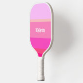 Hot-roze stripes, aangepast pickleball paddle (Links)