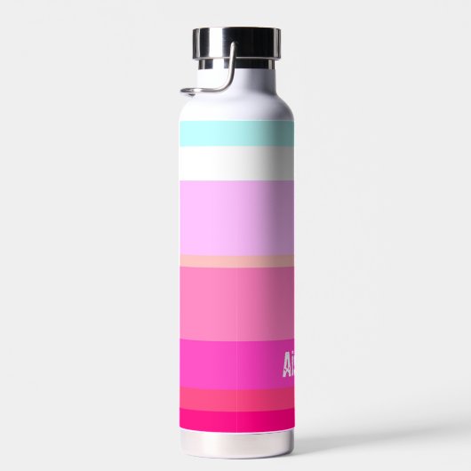 Hot-roze stripes, aangepast waterfles (Rechts)