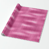 Hot-roze stripes cadeaupapier (Uitgerold)