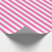 Hot-roze stripes omslagpapier cadeaupapier (Hoek)