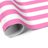 Hot-roze stripes omslagpapier cadeaupapier (Rol Hoek)