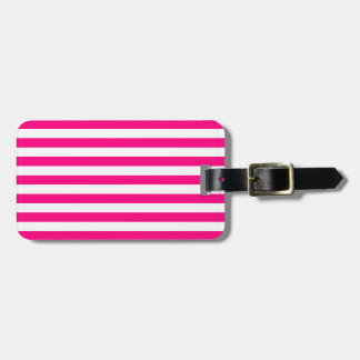Hot-roze stripesPatroon Bagagelabel