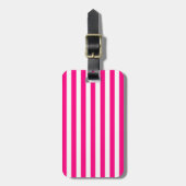 Hot-roze stripesPatroon Bagagelabel (Voorkant verticaal)