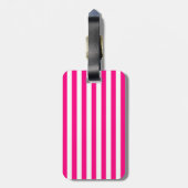 Hot-roze stripesPatroon Bagagelabel (Achterkant verticaal)