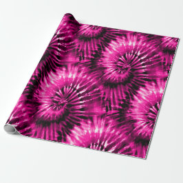 Hot roze stropdas kleurstof psychedelische starbur cadeaupapier