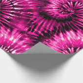 Hot roze stropdas kleurstof psychedelische starbur cadeaupapier (Hoek)