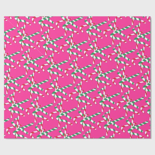 Hot-roze suikerriet cadeaupapier (Vlak)