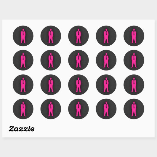Hot roze Swag Ronde Sticker (Vel)