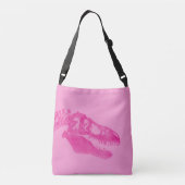 Hot-roze T-Rex-Canvas tas (Achterkant)