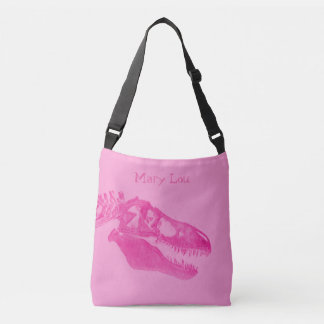 Hot-roze T-Rex-Canvas tas