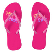 Hot-roze teenslippers (Voetbed)