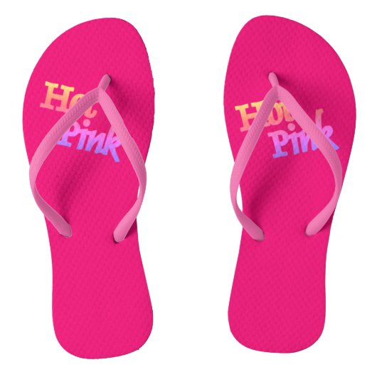 Hot-roze teenslippers (Voetbed)