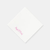 Hot Roze Tekst Trouwcocktail Servet (Hoek)