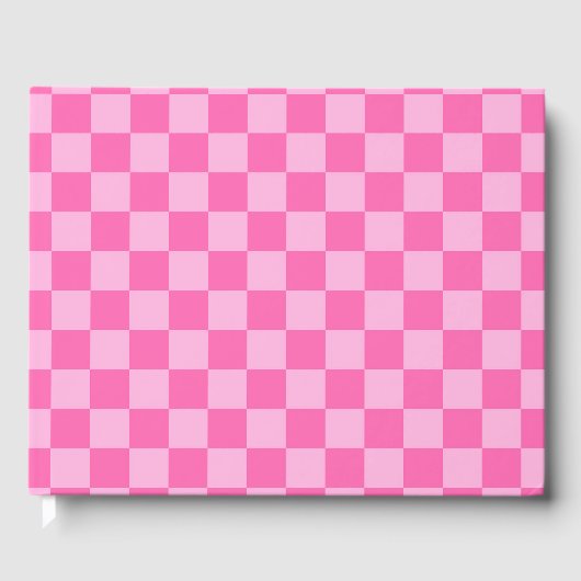 Hot-roze toetsenbord gastenboek (Voorkant)