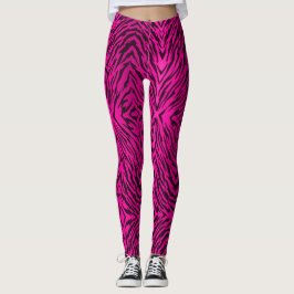 Hot-roze tribale tijger - dierlijke afdrukken leggings