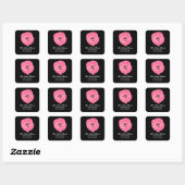 Hot roze tulp adres label Sticker (Vel)