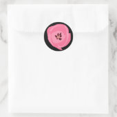 Hot-roze Tulp-sticker Ronde Sticker (Tas)