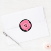 Hot-roze Tulp-sticker Ronde Sticker (Envelop)