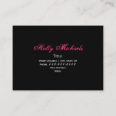 Hot-roze Tulp-Visitekaartje Visitekaartje (Achterkant)