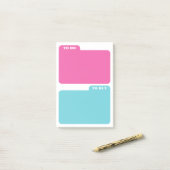 Hot roze & turquoise te doen & te kopen post-it® notes (Op bureau)