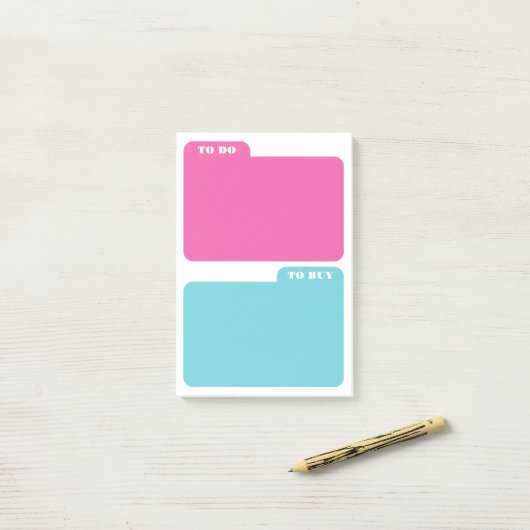 Hot roze & turquoise te doen & te kopen post-it® notes (Op bureau)
