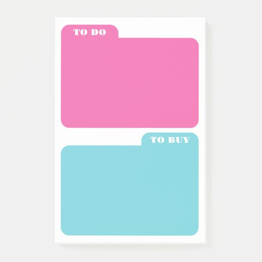 Hot roze & turquoise te doen & te kopen post-it® notes (Voorkant)