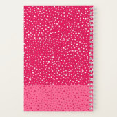 Hot roze tweekleurige geschilderde smudge Stippen  Notitieboek (Achterkant)