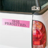 Hot-roze Typografie "Ze hield stand." Bumpersticker (Op Truck)