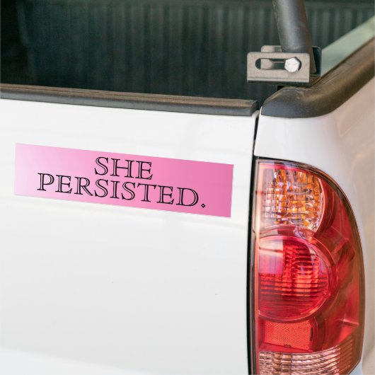 Hot-roze Typografie "Ze hield stand." Bumpersticker (Op Truck)