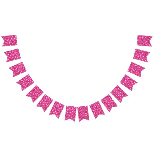 Hot-roze Valentijn Vlaggetjes (Alle)