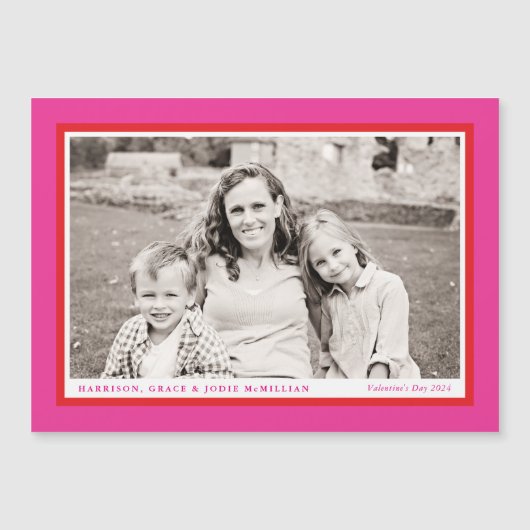 Hot-roze Valentijnsdag Foto Lijst (Voorkant)