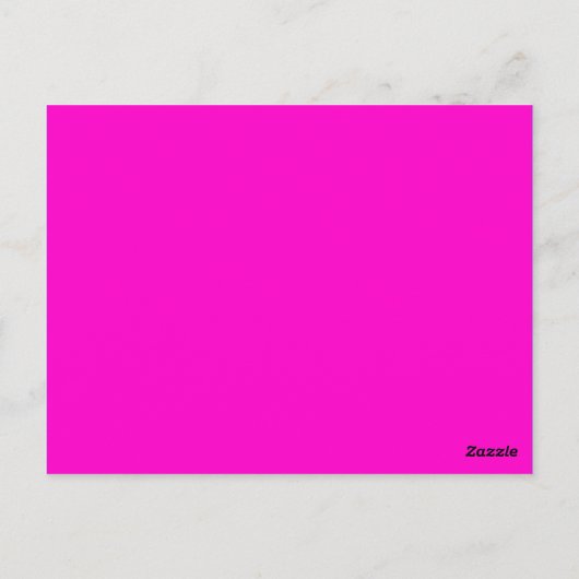 Hot-roze, vaste kleur briefkaart (Achterkant)