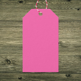 Hot-roze, vaste kleur cadeaulabel