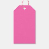 Hot-roze, vaste kleur cadeaulabel (Voorkant)