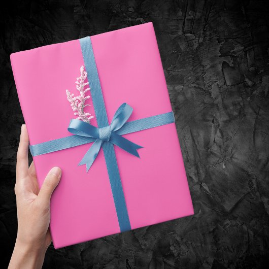 Hot-roze, vaste kleur cadeaupapier