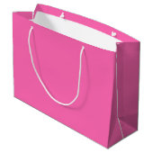Hot-roze, vaste kleur groot cadeauzakje (Achterkant Gekanteld)