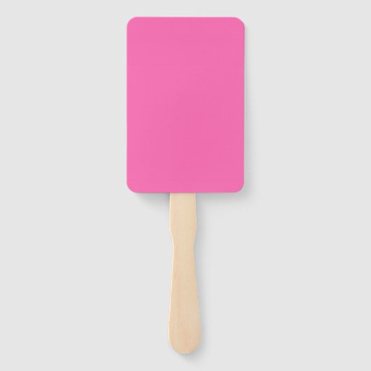 Hot-roze, vaste kleur handwaaier (Achterkant)