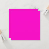 Hot-roze, vaste kleur kaart (Voorkant / Achterkant in situ)