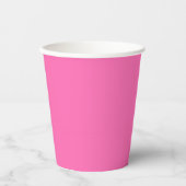 Hot-roze, vaste kleur papieren bekers (Voorkant)