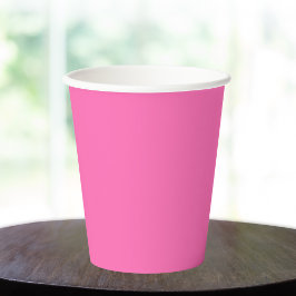 Hot-roze, vaste kleur papieren bekers