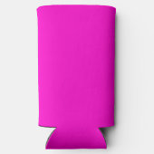 Hot-roze, vaste kleur seltzer blikjeskoeler (Achterkant)
