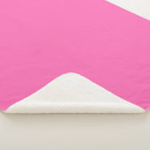 Hot-roze, vaste kleur sherpa deken (3/4)