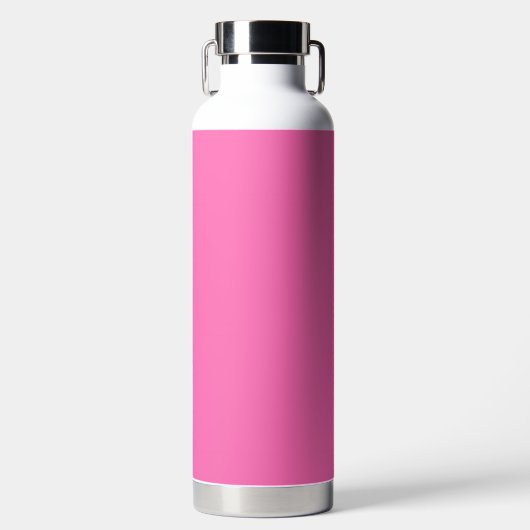 Hot-roze, vaste kleur waterfles (Voorkant)