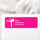 Hot roze vechtsporten etiket (Insitu)