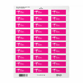 Hot roze vechtsporten etiket (Full Sheet)