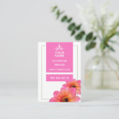 Hot-roze ventilator - Visitekaartje (Staand voorkant)