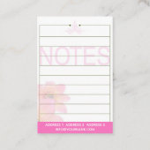 Hot-roze ventilator - Visitekaartje (Achterkant)