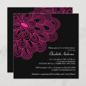 Hot-Roze ventilatordouche-uitnodiging Kaart (Voorkant / Achterkant)