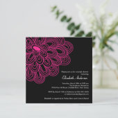 Hot-Roze ventilatordouche-uitnodiging Kaart (Staand voorkant)