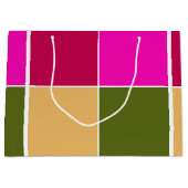 Hot-roze ventilatorvierkantjes groot cadeauzakje (Voorkant)